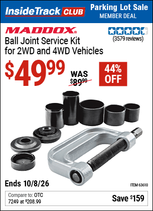 Harbor Freight Tools Coupons, Harbor Freight Coupon, HF Coupons-Ball Joint Service Kit For 2wd And 4wd Vehicles