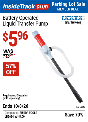 Harbor Freight Tools Coupons, Harbor Freight Coupon, HF Coupons-Battery Operated Liquid Transfer Pump