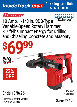 Harbor Freight Tools Coupons, Harbor Freight Coupon, HF Coupons-Bauer 10 Amp, 1-1/8