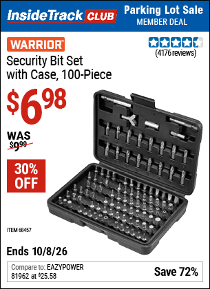 Harbor Freight Tools Coupons, Harbor Freight Coupon, HF Coupons-100 Piece Security Bit Set
