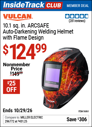 Harbor Freight Tools Coupons, Harbor Freight Coupon, HF Coupons-ARCSAFE Auto Darkening Welding Helmet with Flame Design