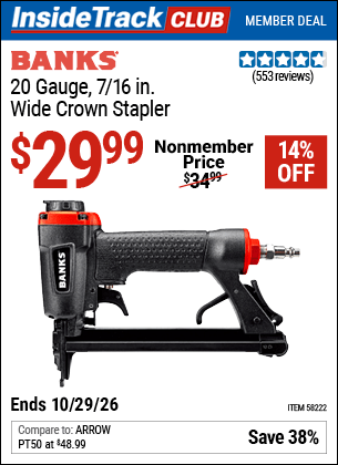 Harbor Freight Tools Coupons, Harbor Freight Coupon, HF Coupons-20 Gauge Wide Crown Stapler