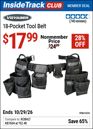 Harbor Freight Tools Coupons, Harbor Freight Coupon, HF Coupons-18 Pocket Heavy Duty Tool Belt