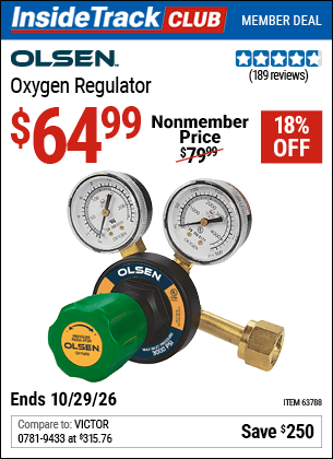 Harbor Freight Tools Coupons, Harbor Freight Coupon, HF Coupons-Oxygen Pressure Regulator