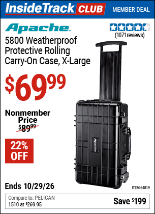 Harbor Freight Tools Coupons, Harbor Freight Coupon, HF Coupons-Apache 5800 Roller Carry On Case