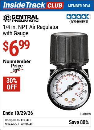 Harbor Freight Tools Coupons, Harbor Freight Coupon, HF Coupons-150 Psi Air Compressor Regulator Kit With Dial Gauge