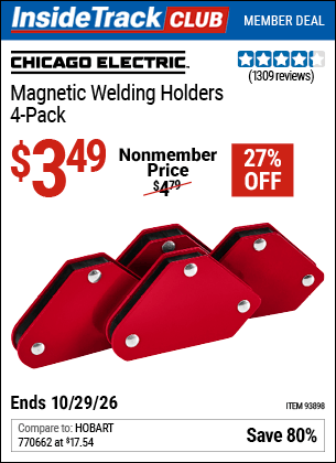 Harbor Freight Tools Coupons, Harbor Freight Coupon, HF Coupons-4 Piece Magnetic Welding Holders