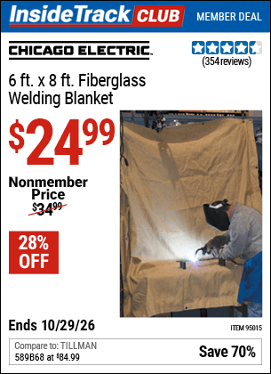 Harbor Freight Tools Coupons, Harbor Freight Coupon, HF Coupons-6 Ft. X 8 Ft. Fiberglass Welding Blanket