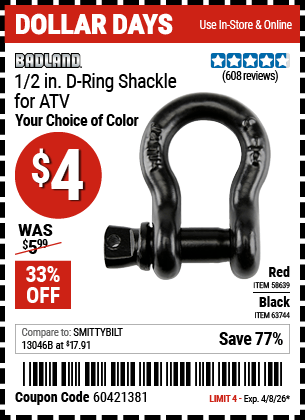 Harbor Freight Tools Coupons, Harbor Freight Coupon, HF Coupons-Badland 1/2