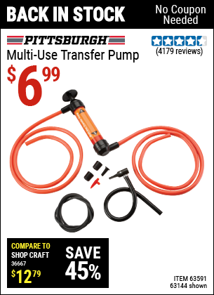 Harbor Freight Tools Coupons, Harbor Freight Coupon, HF Coupons-Multi-use Transfer Pump