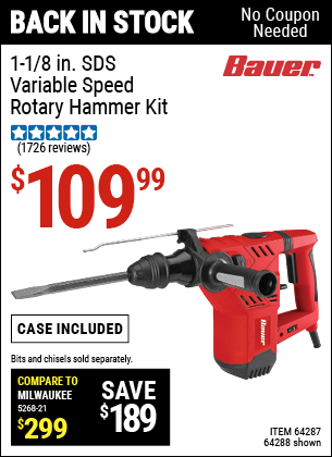 Harbor Freight Tools Coupons, Harbor Freight Coupon, HF Coupons-Bauer 10 Amp, 1-1/8