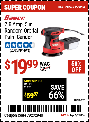 Harbor Freight Tools Coupons, Harbor Freight Coupon, HF Coupons-Bauer 2.8 Amp 5