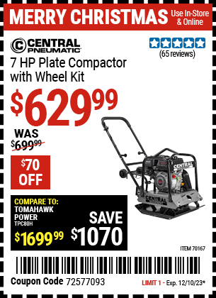 Harbor Freight Coupons, HF Coupons, 20% off - 70167
