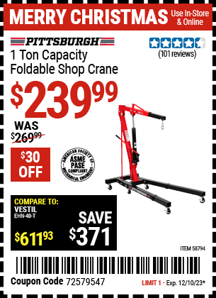 Harbor Freight Coupons, HF Coupons, 20% off - 58794