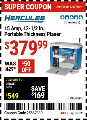 Harbor Freight Coupons, HF Coupons, 20% off - HERCULES 15 Amp 