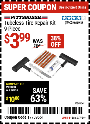 Harbor Freight Coupons, HF Coupons, 20% off - 62611