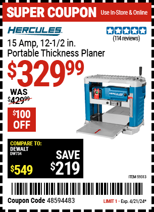 Harbor Freight Coupons, HF Coupons, 20% off - HERCULES 15 Amp 