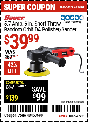 Harbor Freight Coupons, HF Coupons, 20% off - Bauer 6