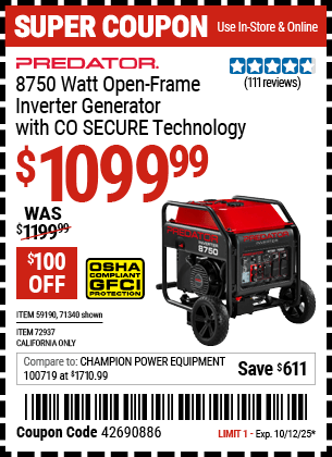 Harbor Freight Coupons, HF Coupons, 20% off - 59190