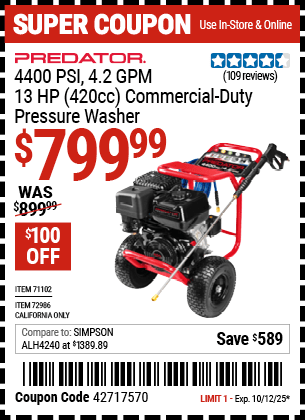 Harbor Freight Coupons, HF Coupons, 20% off - 71102