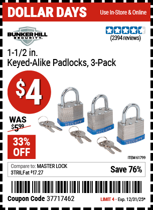 Harbor Freight Coupons, HF Coupons, 20% off - 3 Piece, 1-1/2