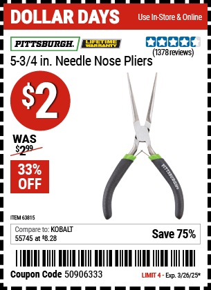 Harbor Freight Coupons, HF Coupons, 20% off - 5-3/4