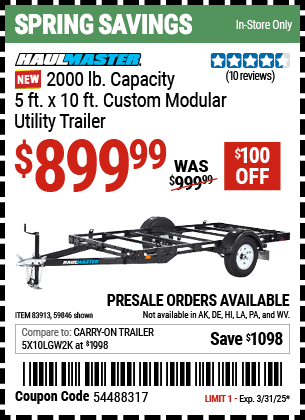 Harbor Freight Coupons, HF Coupons, 20% off - 83913