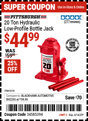 Harbor Freight Coupons, HF Coupons, 20% off - 56735