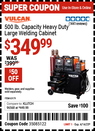 Harbor Freight Coupons, HF Coupons, 20% off - Vulcan Commercial Quality Heavy Duty Welding Cabinet