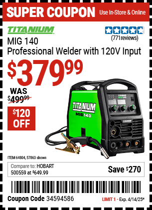Harbor Freight Coupons, HF Coupons, 20% off - 57863