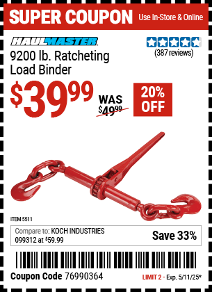 Harbor Freight Coupons, HF Coupons, 20% off - 5511