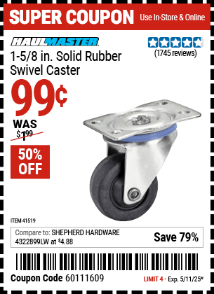 Harbor Freight Coupons, HF Coupons, 20% off - 1-5/8