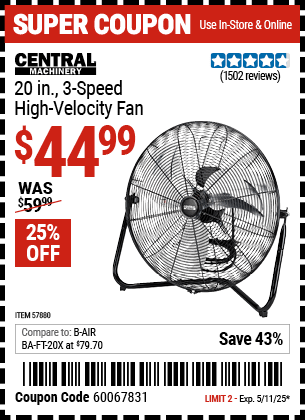 Harbor Freight Coupons, HF Coupons, 20% off - 57880