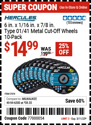 Harbor Freight Coupons, HF Coupons, 20% off - 57078