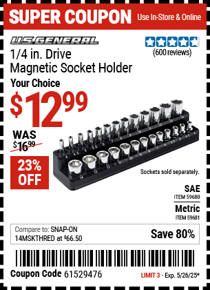 Harbor Freight Coupons, HF Coupons, 20% off - 59680