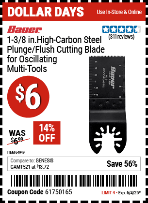 Harbor Freight Coupons, HF Coupons, 20% off - 1-3/8