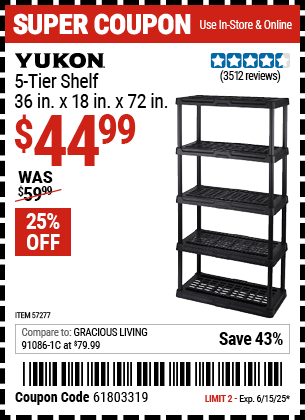 Harbor Freight Coupons, HF Coupons, 20% off - 5 Tier Storage Rack