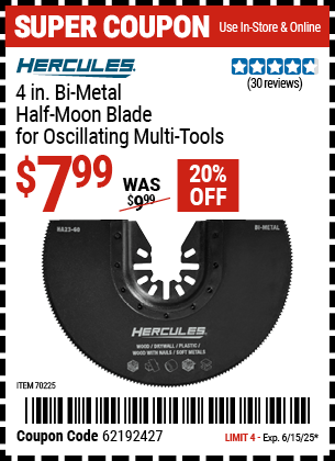 Harbor Freight Coupons, HF Coupons, 20% off - 70225