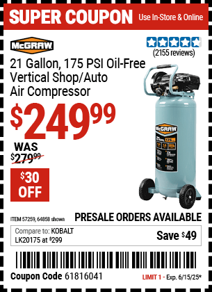 Harbor Freight Coupons, HF Coupons, 20% off - 57259