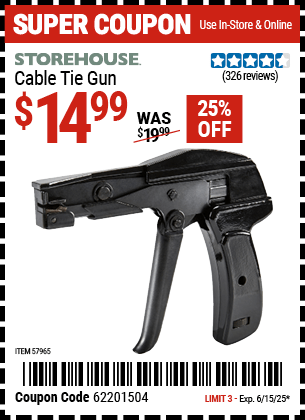 Harbor Freight Coupons, HF Coupons, 20% off - 57965