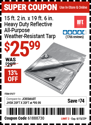 Harbor Freight Coupons, HF Coupons, 20% off - 15 Ft. 2