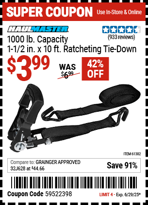 Harbor Freight Coupons, HF Coupons, 20% off - 1000 Lb. Capacity 1-1/2