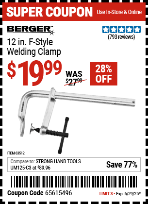 Harbor Freight Coupons, HF Coupons, 20% off - 12