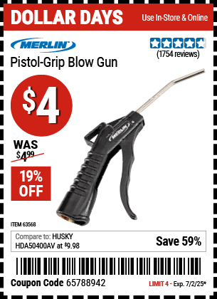 Harbor Freight Coupons, HF Coupons, 20% off - Pistol Grip Blow Gun