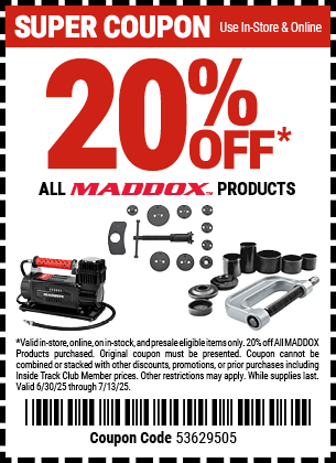 Harbor Freight Coupons, HF Coupons, 20% off - 
