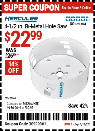 Harbor Freight Coupons, HF Coupons, 20% off - 57903