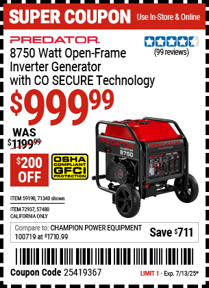 Harbor Freight Coupons, HF Coupons, 20% off - 71340