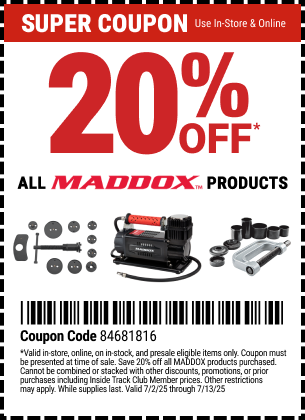 Harbor Freight Coupons, HF Coupons, 20% off - 