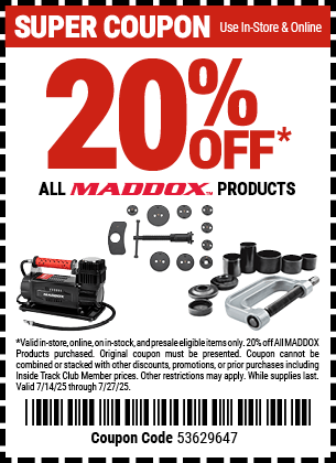 Harbor Freight Coupons, HF Coupons, 20% off - 