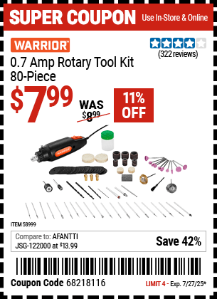 Harbor Freight Coupons, HF Coupons, 20% off - 58999